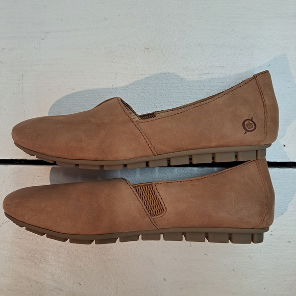 Born Casual Slip-On Flats Tan Leather With Plaid Lining Women's Shoe Size 6.5 - Picture 7 of 10